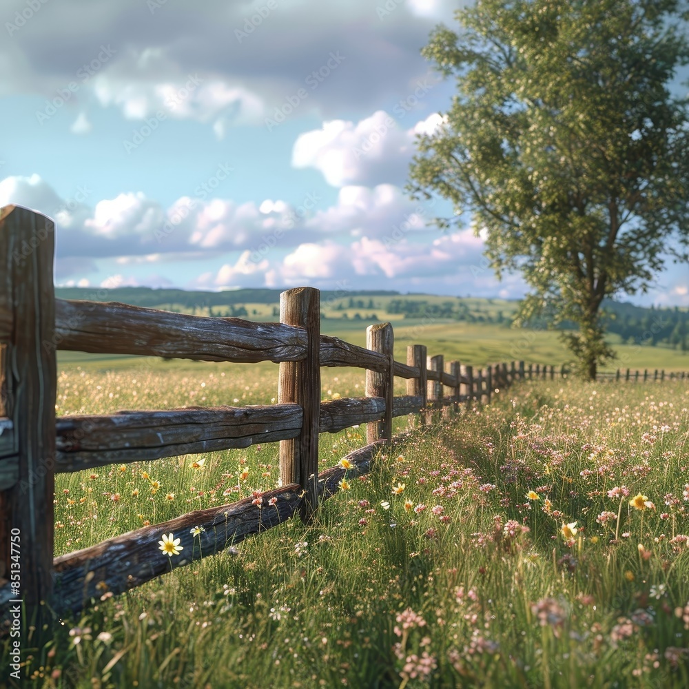 Serene Countryside Fences