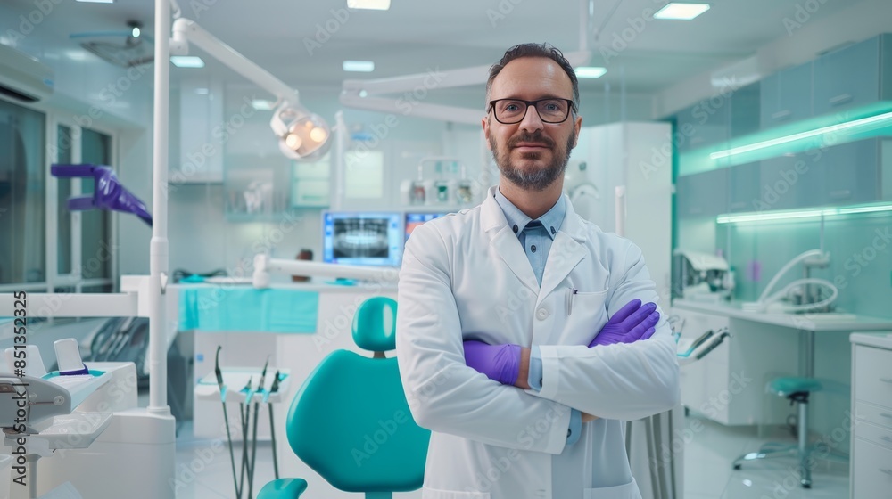 Fototapeta premium The dentist in modern clinic