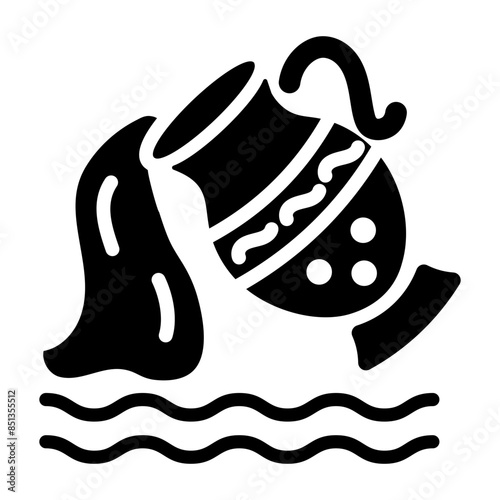 Here’s a glyph icon of aquarius sign 