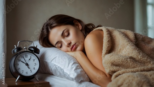 Obraz na płótnie Reflect on the impact of quality sleep on your wellness journey ai_generated w salonie
