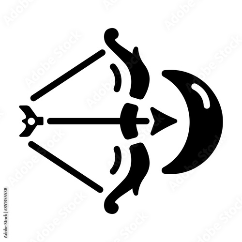 Customizable glyph icon of sagittarius sign 