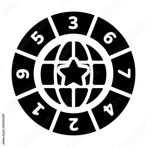 Check out this glyph icon of numerology horoscope 