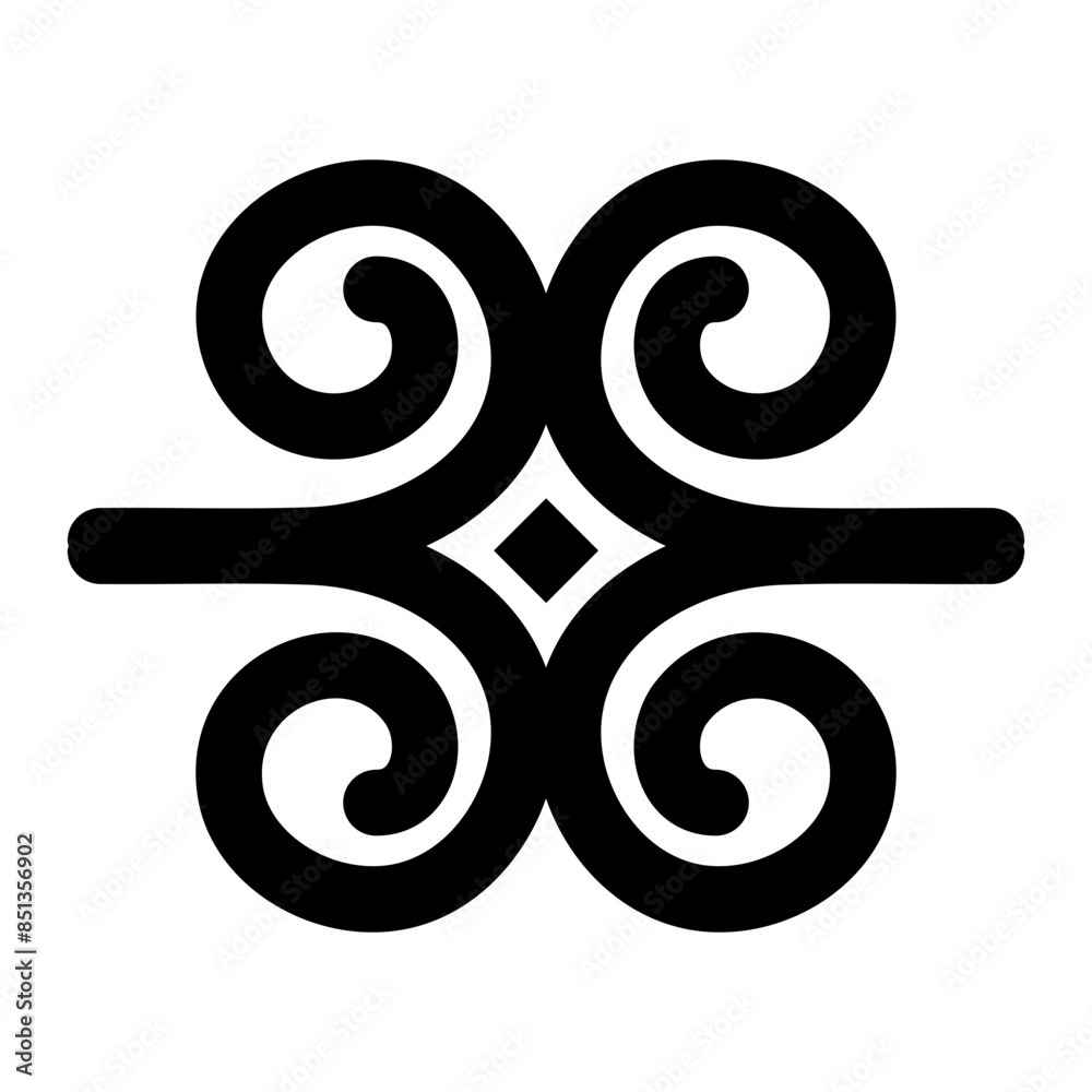 Fototapeta premium Trendy solid icon of dwennimmen symbol