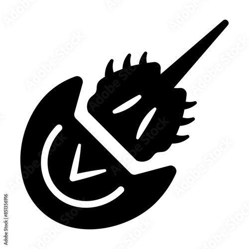 Ready to use glyph icon of a horseshoe crab 