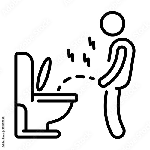 Here is a line icon of frequent urination  