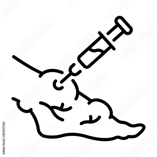 An outline icon showing edema treatment 