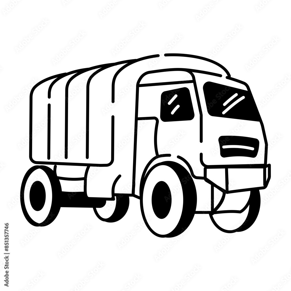 Have a look at military truck doodle icon Have a look at military truck doodle icon