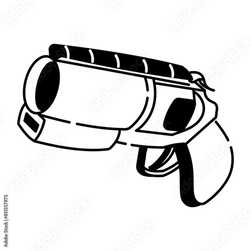 Check this doodle icon of grenade pistol 