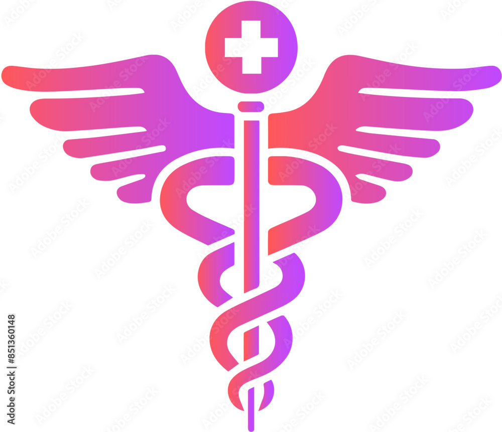 Obraz premium caduceus medical symbol