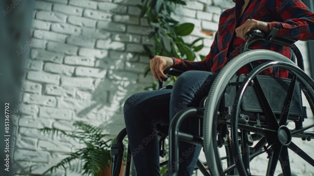 Obraz premium The person in a wheelchair