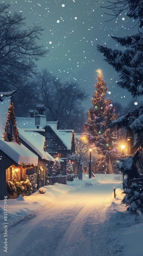 Snow-Covered Environment During the Christmas Season Snow-Covered Environment During the Christmas Season