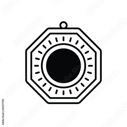 Pa Kua Mirror vector icon