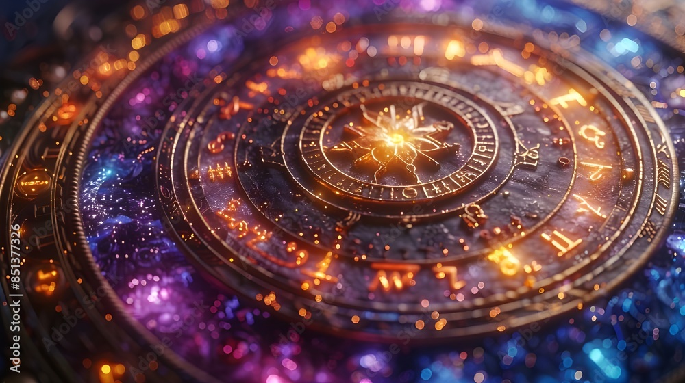 Fototapeta premium Abstractions and scenes on the theme of astrology