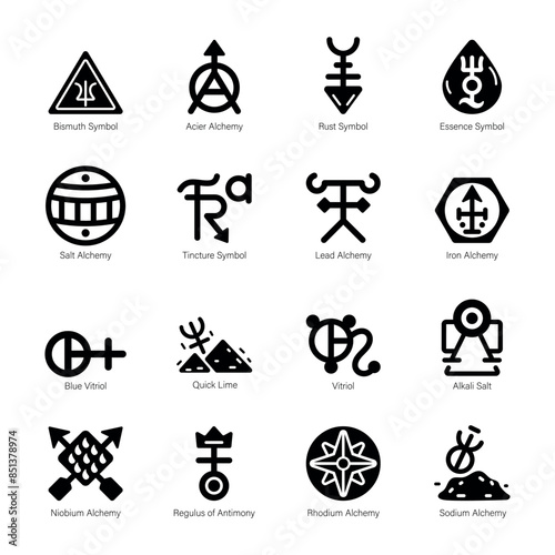 Latest Collection of Alchemists Solid Icons 

