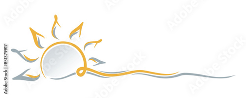 The stylized sun and sea logo.