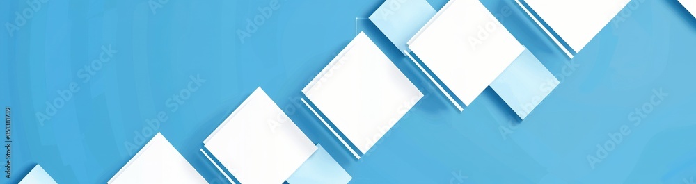 Modern clean design featuring a vector white rhombus shape frame on a blue background. This simple and flat vector graphic element is ideal for website banners, utilizing a white and light blue color Modern clean design featuring a vector white rhombus shape frame on a blue background. This simple and flat vector graphic element is ideal for website banners, utilizing a white and light blue color