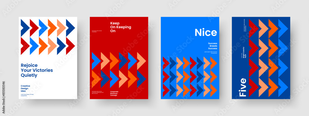 Obraz premium Geometric Book Cover Template. Isolated Business Presentation Design. Creative Brochure Layout. Banner. Flyer. Poster. Background. Report. Portfolio. Journal. Pamphlet. Notebook. Magazine