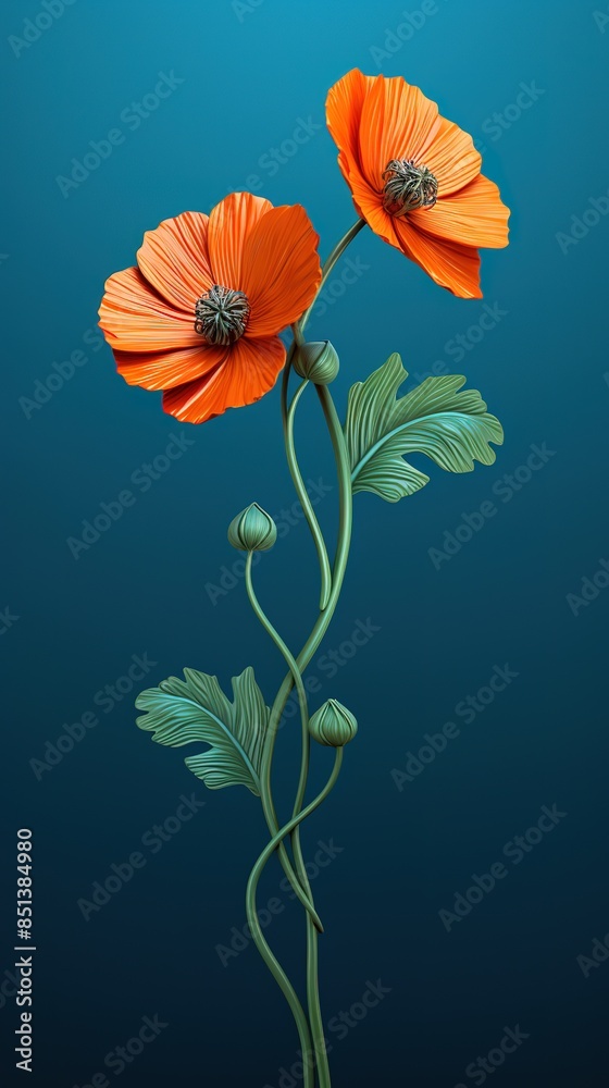 Obraz premium red poppy flower