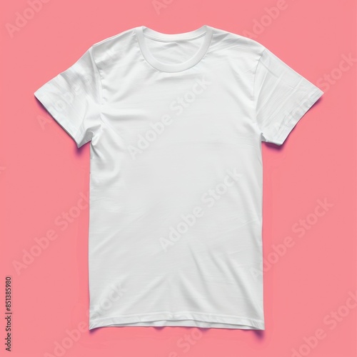 White color t-shirt mockup with copy space for your design presentation. © Squtye