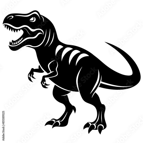 tyrannosaurus rex mascot vector silhouette illustration