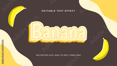 Fruits theme text effect. 3D colorful font editable template