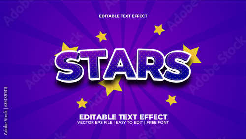 stars editable text effect