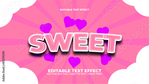 sweet editable text effect