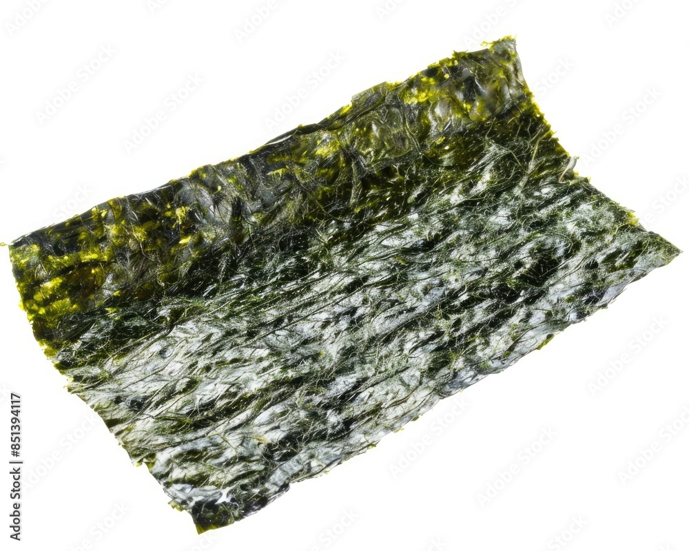 Sushi Nori. Green Nori Seaweed Texture on White Background Stock ...