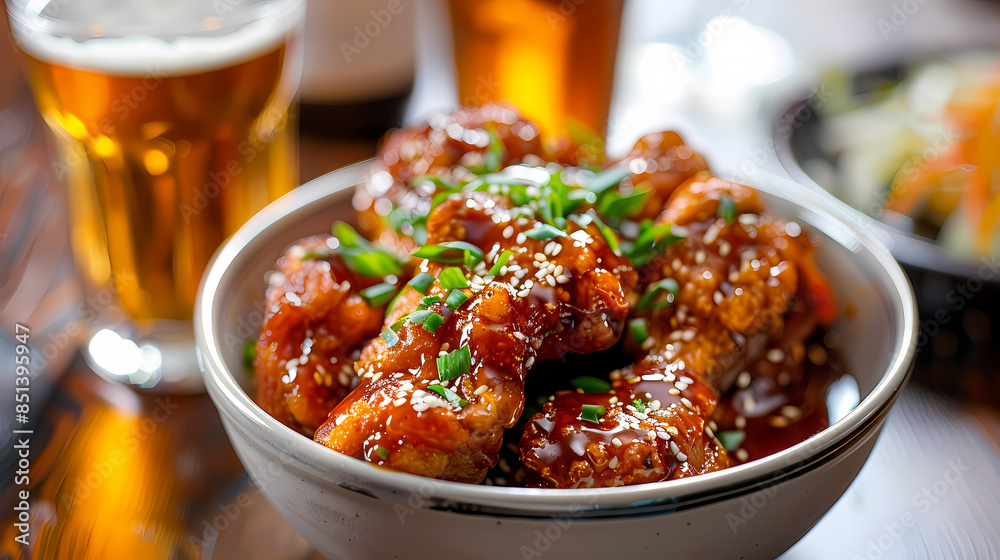 Korean fried chicken delicacies