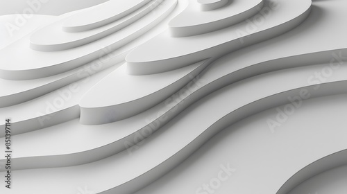 Abstract White Curved Shapes