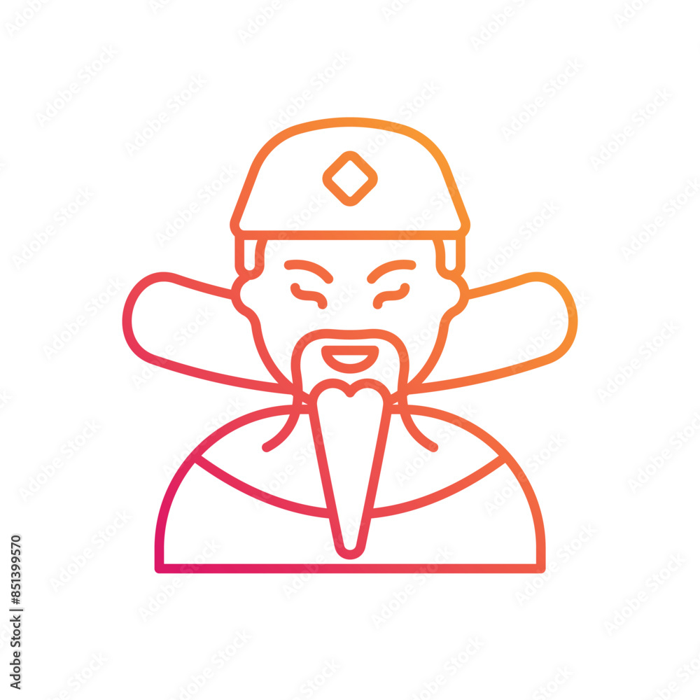 God Of Wealth vector icon God Of Wealth vector icon