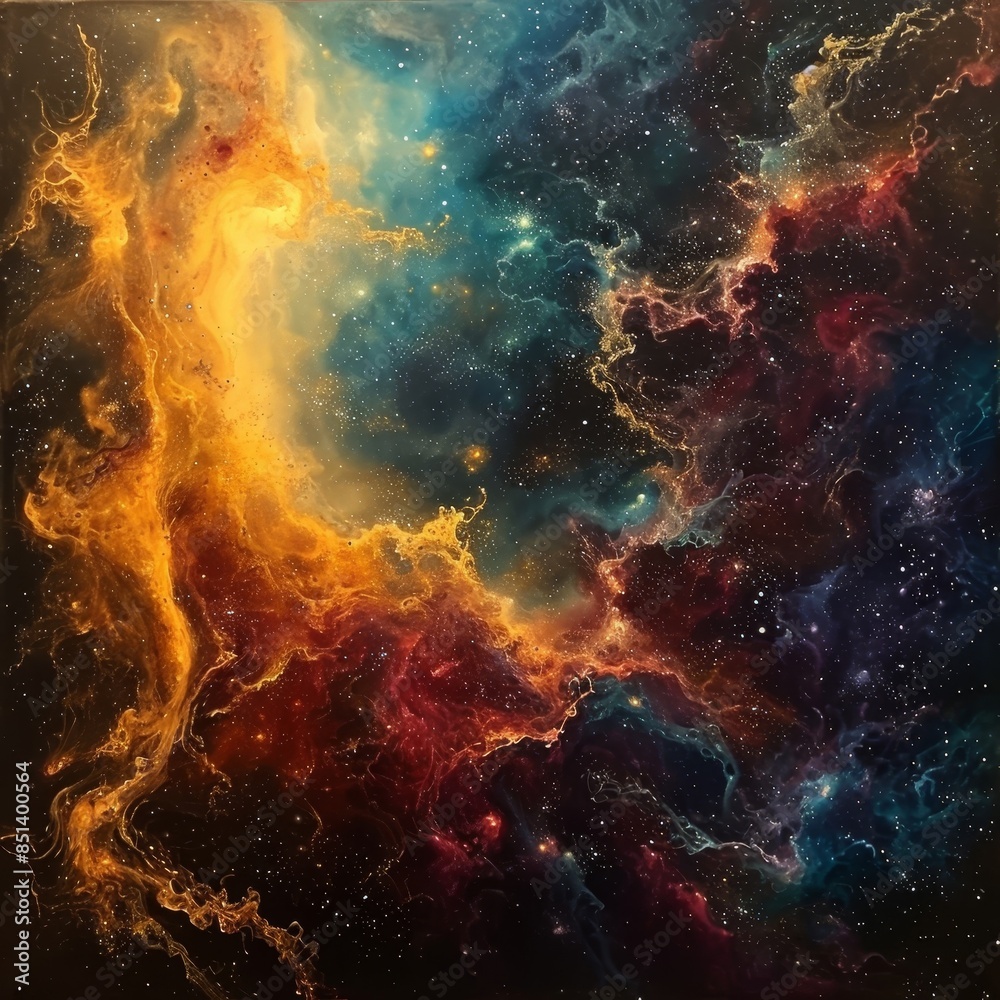 Fototapeta premium Nebula's Cosmic Glow