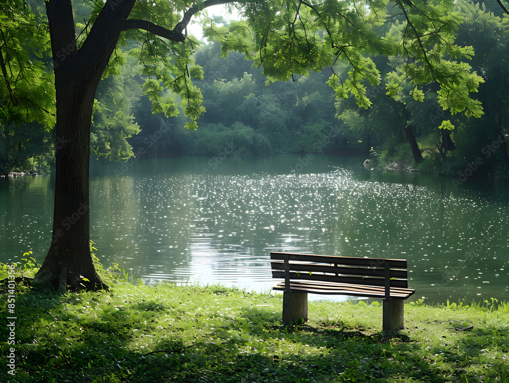 a photograph of a serene lake scene with reflections of sunlight on the water. a photograph of a serene lake scene with reflections of sunlight on the water.