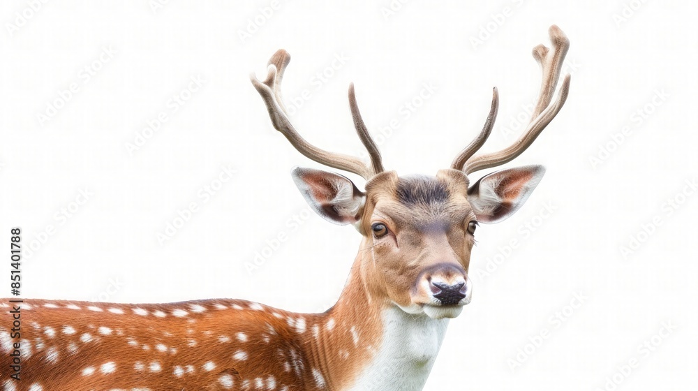 A Curious Fallow Deer with Brown and White Spots A Curious Fallow Deer with Brown and White Spots