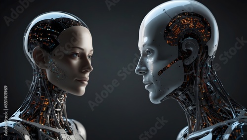 A conversation between two AI entities discussing the implications of human reliance on the internet for information  ai_generated