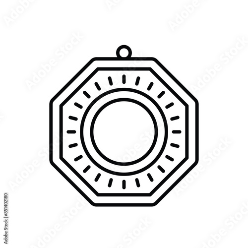 Pa Kua Mirror vector icon