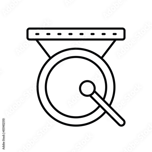 Chinese Gong vector icon