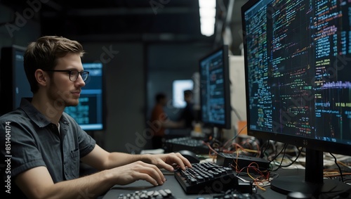 A story where a glitch in the internet's code starts altering reality, and a team of programmers races against time to fix it ai_generated