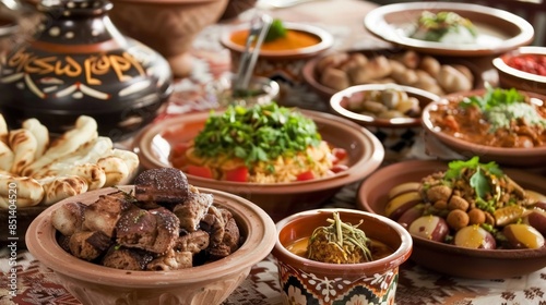 Feast of Moroccan Cuisine: A Table of Tradition and Flavor © sobartea