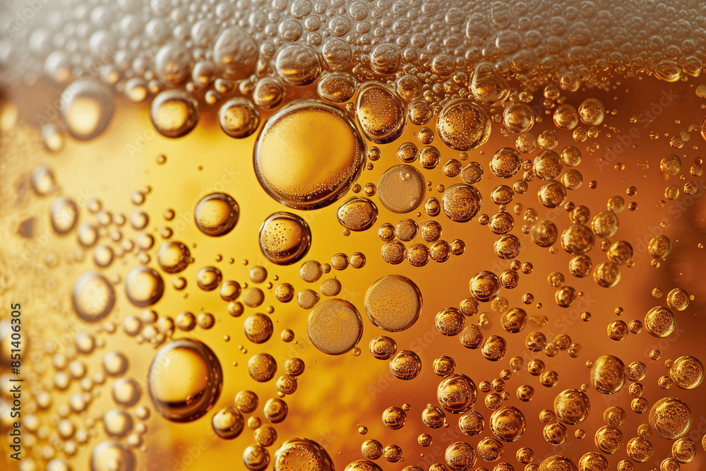Pouring beer with bubble froth in glass for background. Close-up of beer texture foam. Beer bubbles. Pouring beer with bubble froth in glass for background. Close-up of beer texture foam. Beer bubbles.