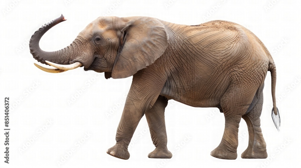 Obraz premium African Elephant with Trunk Raised
