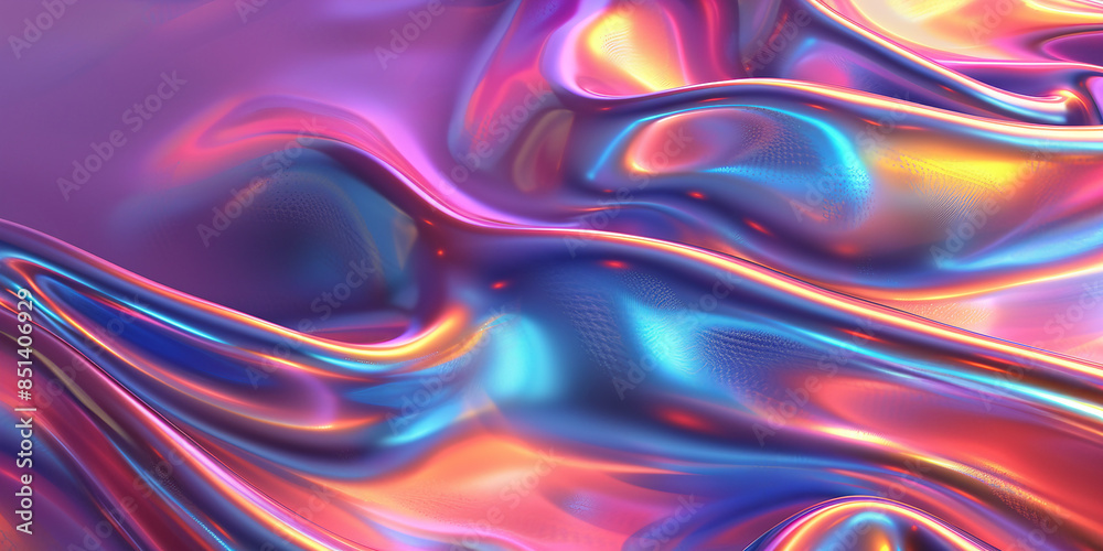 Holographic iridescent foil abstract colorful background