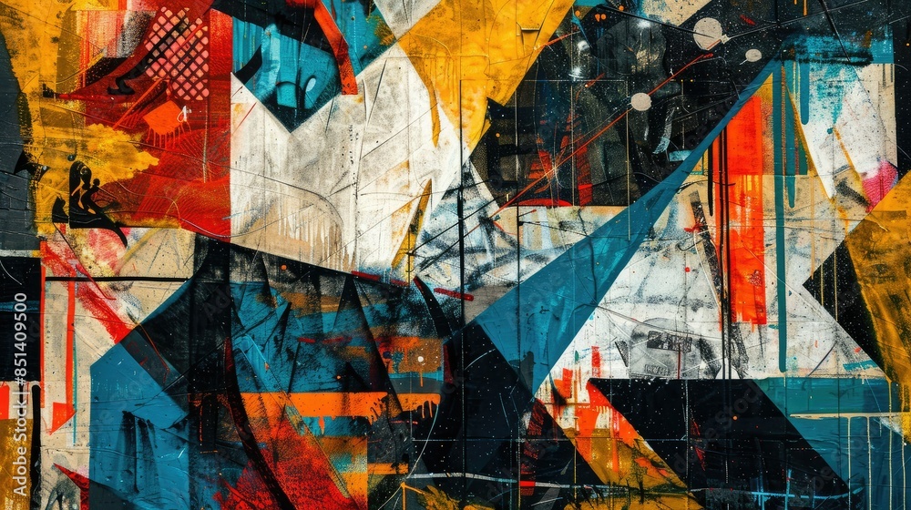 Bold graffiti art in energetic color scheme Bold graffiti art in energetic color scheme