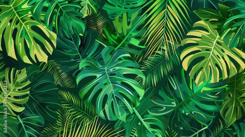 Tropical Leaves Pattern Tropical Leaves Pattern