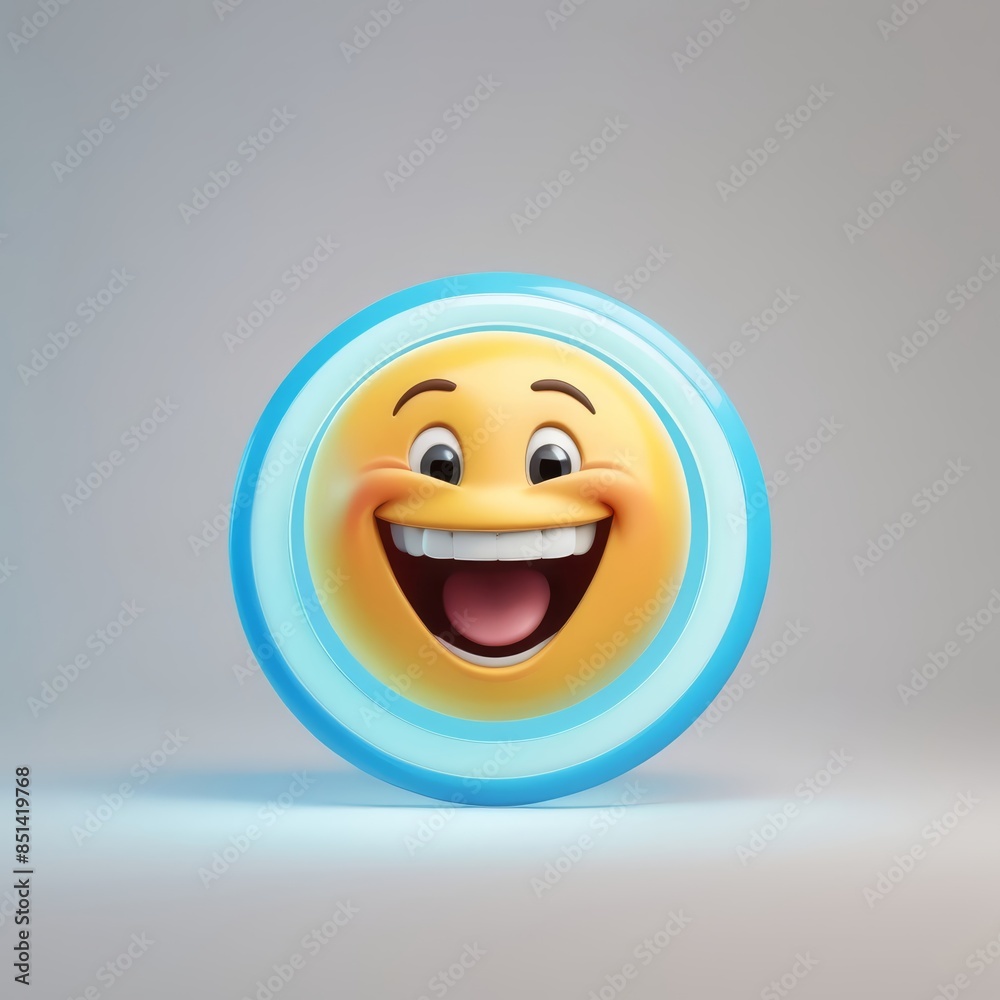 Fototapeta premium a close up of a smiley face with a big smile