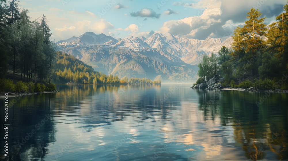 Fototapeta premium lake in the mountains