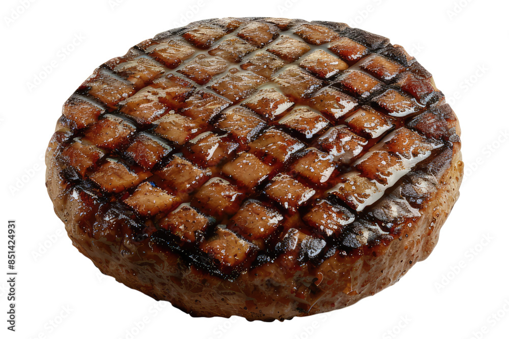 Grilled hamburger petty isolated on transparent background Grilled hamburger petty isolated on transparent background