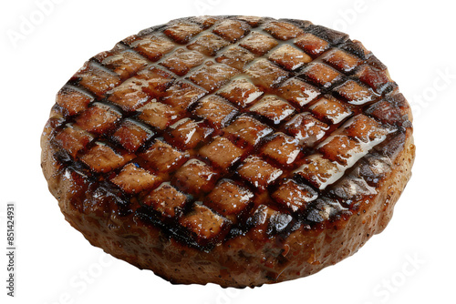 Grilled hamburger petty isolated on transparent background