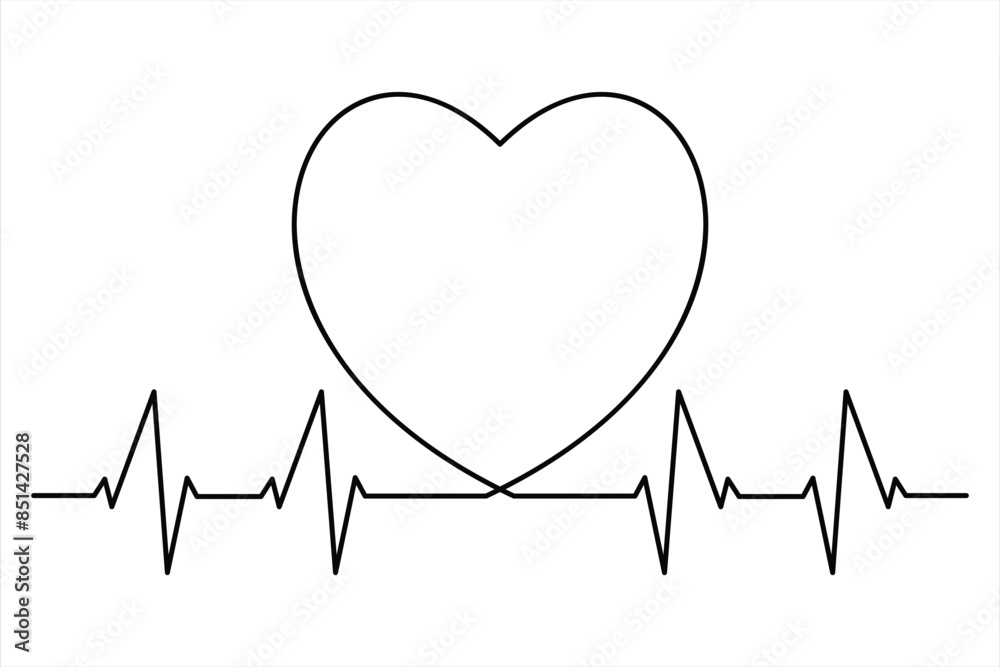 Heart continuous one line art drawing color shape Love sign outline Vector illustration Heart continuous one line art drawing color shape Love sign outline Vector illustration