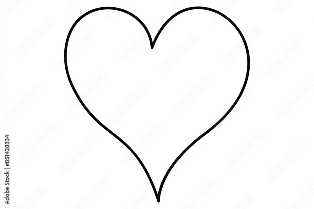 Heart continuous one line art drawing color shape Love sign outline Vector illustration Heart continuous one line art drawing color shape Love sign outline Vector illustration